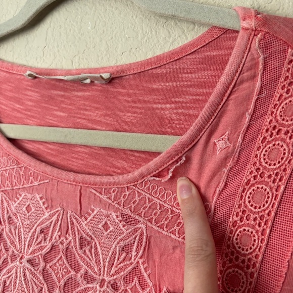 Soft Surroundings Boho Crochet Embroidered Alta Mara Long Sleeve Shirt - Picture 11 of 13